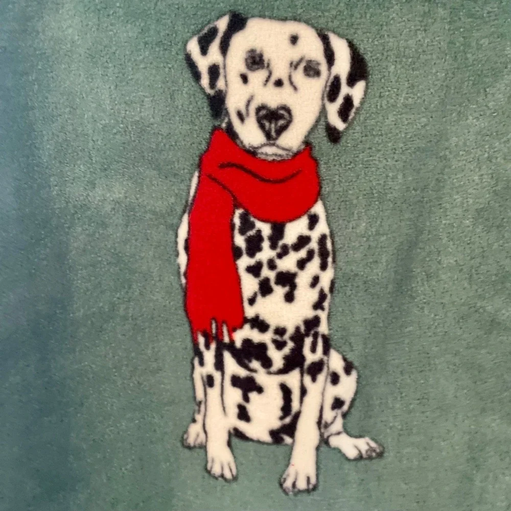 WonderNation Kids Dalmatian Dog‎ Sweatshirt Green M 8 Sleepwear NWT